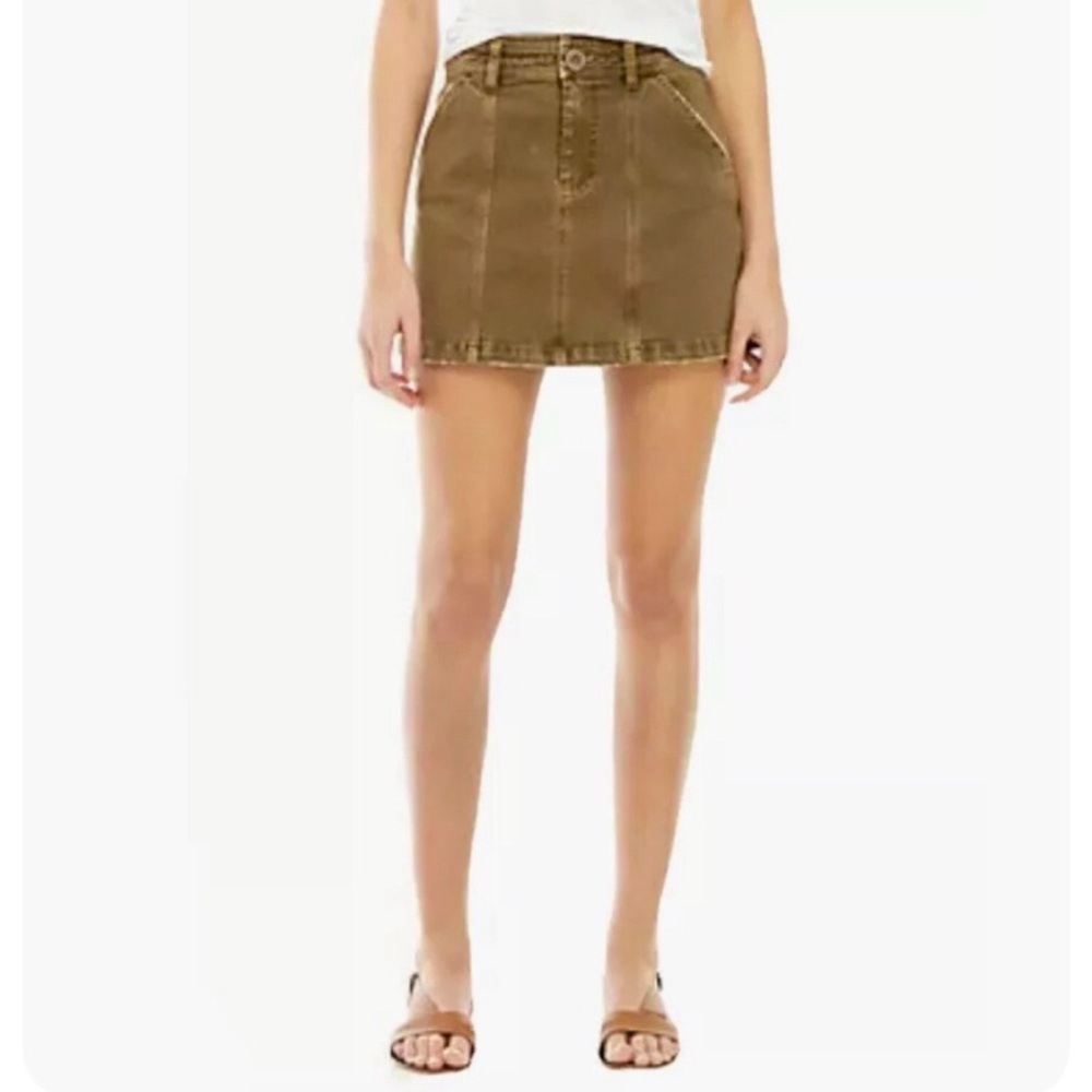 We The Free Lennox Olive Denim Mini sz 27